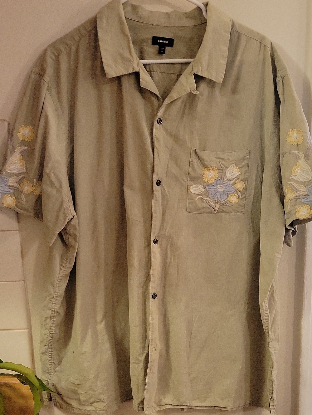 Light Green Express Button Up